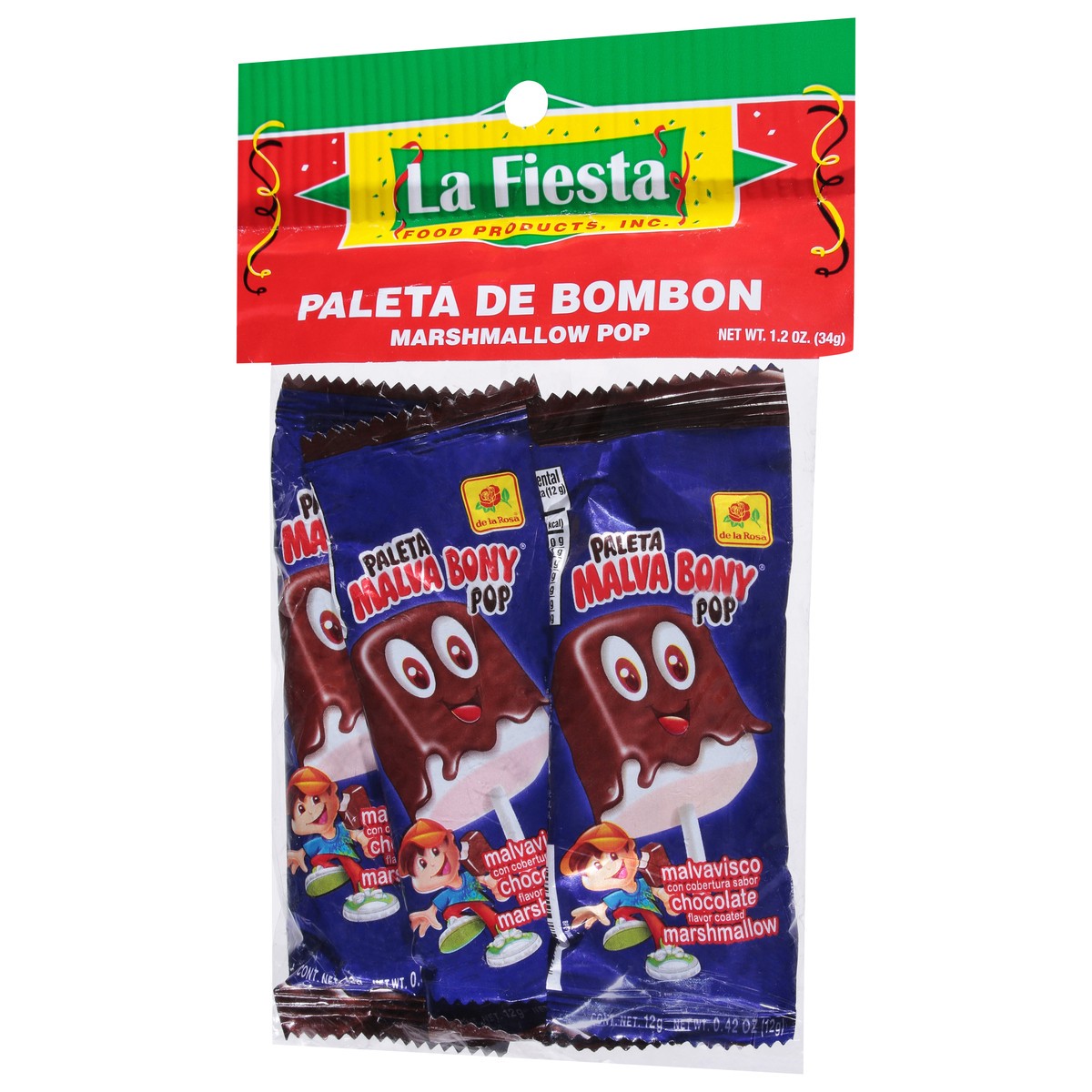 slide 3 of 4, La Fiesta Chocolate Marshmallow Pop 1.2 oz, 1.2 oz