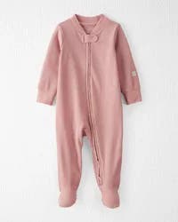 Littleplanet Baby Organic Cotton Rose Sleep & Play Pajamas Pink 9M
