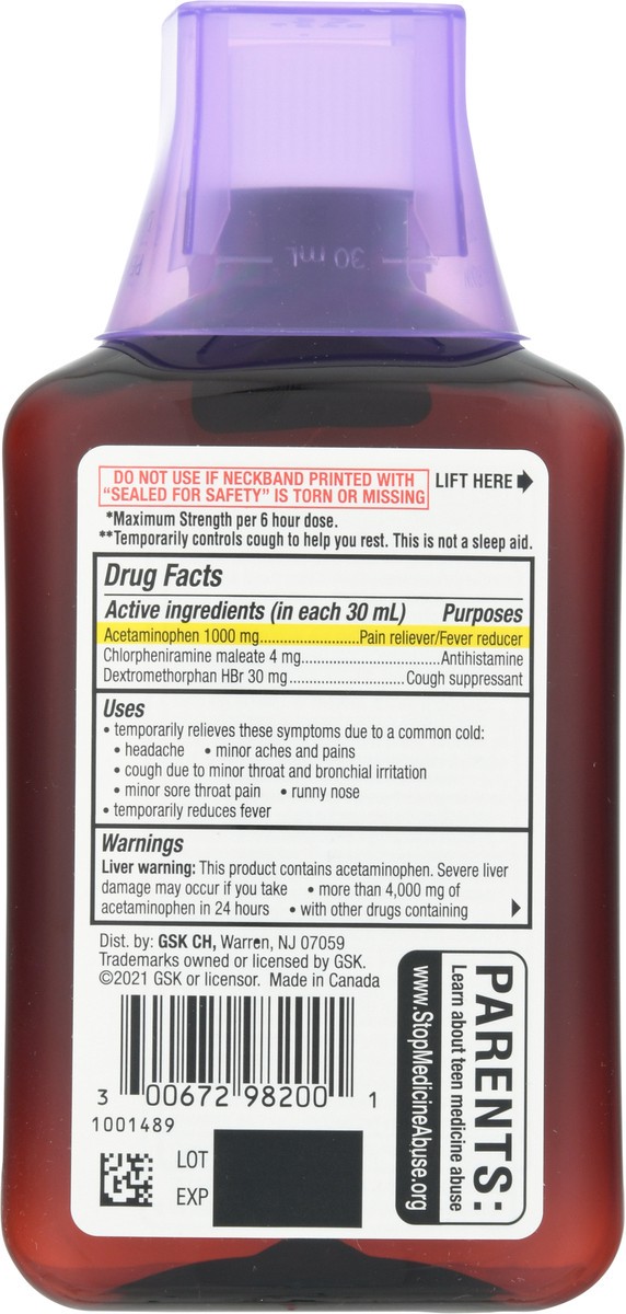 slide 12 of 14, Theraflu Max Strength Nighttime Honey & Elderberry Flavor Flu Relief 8.3 fl oz, 8.3 fl oz