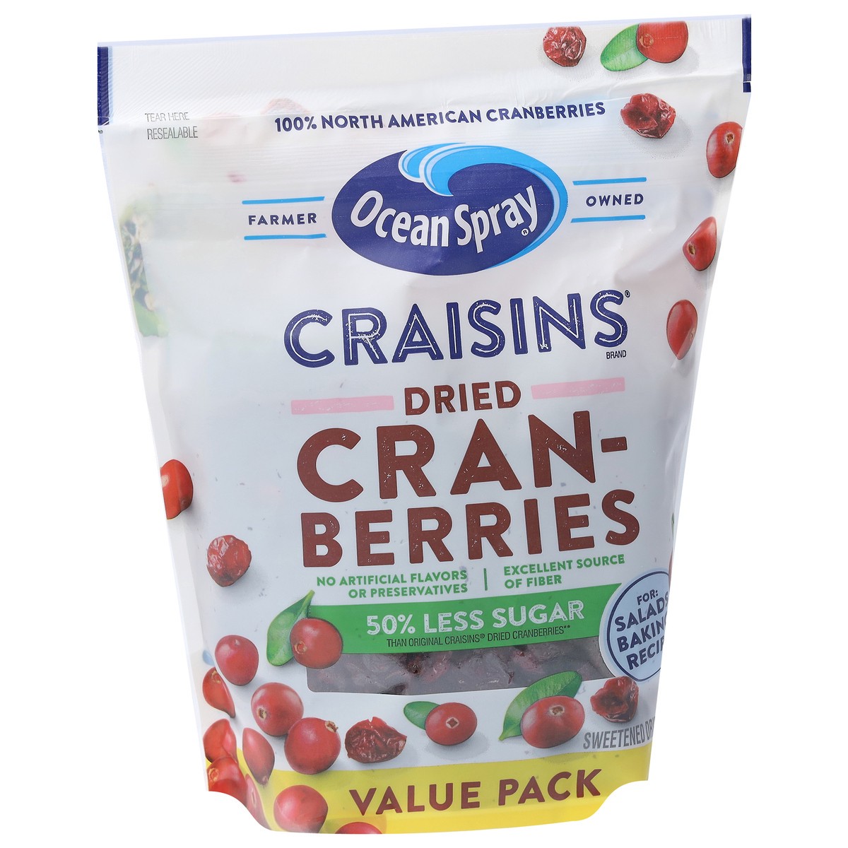 slide 2 of 9, Ocean Spray Craisins 50% Less Sugar Dried Cranberries Value Pack 20 oz, 20 oz