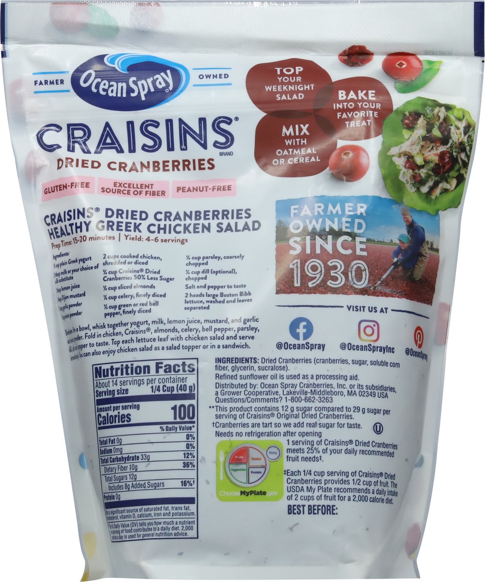 slide 6 of 9, Ocean Spray Craisins 50% Less Sugar Dried Cranberries Value Pack 20 oz, 20 oz