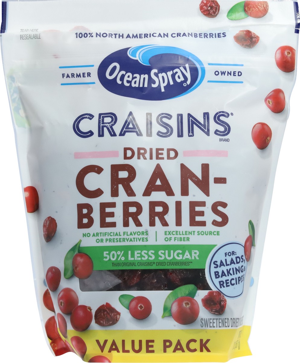 slide 8 of 9, Ocean Spray Craisins 50% Less Sugar Dried Cranberries Value Pack 20 oz, 20 oz