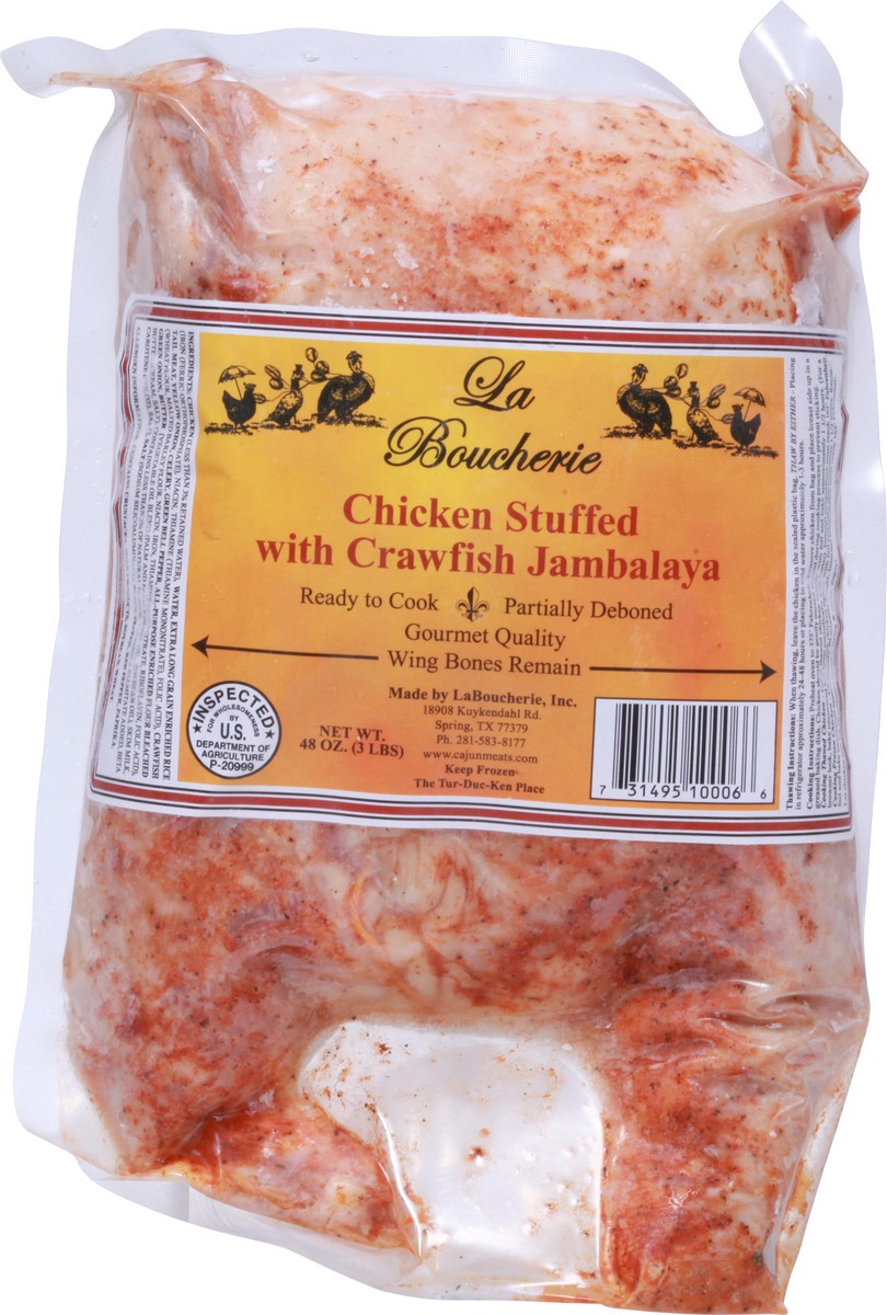 slide 6 of 9, La Boucherie Chicken Stuffed with Crawfish Jambalaya 48 oz, 48 oz