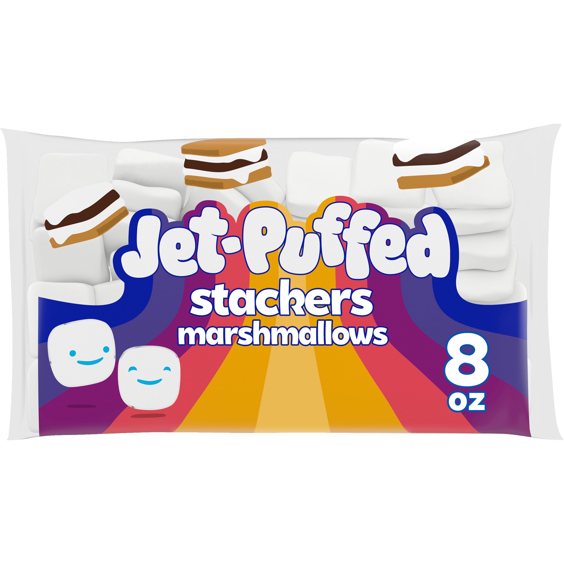 slide 1 of 9, Jet-Puffed Stacker Marshmallow Stackers, 8 oz