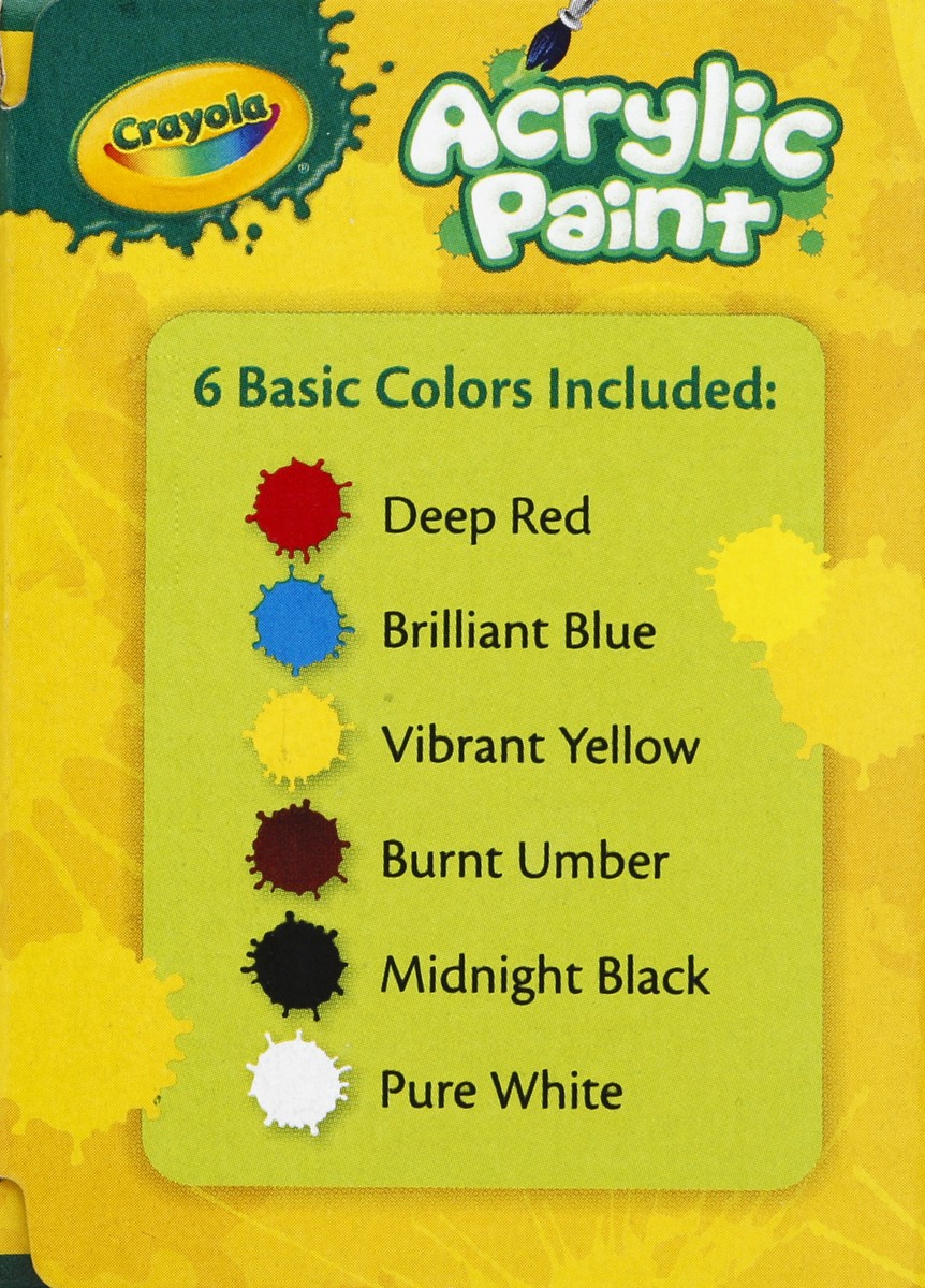 slide 5 of 5, Crayola Acrylic Paint Set, 6 ct; 2 oz