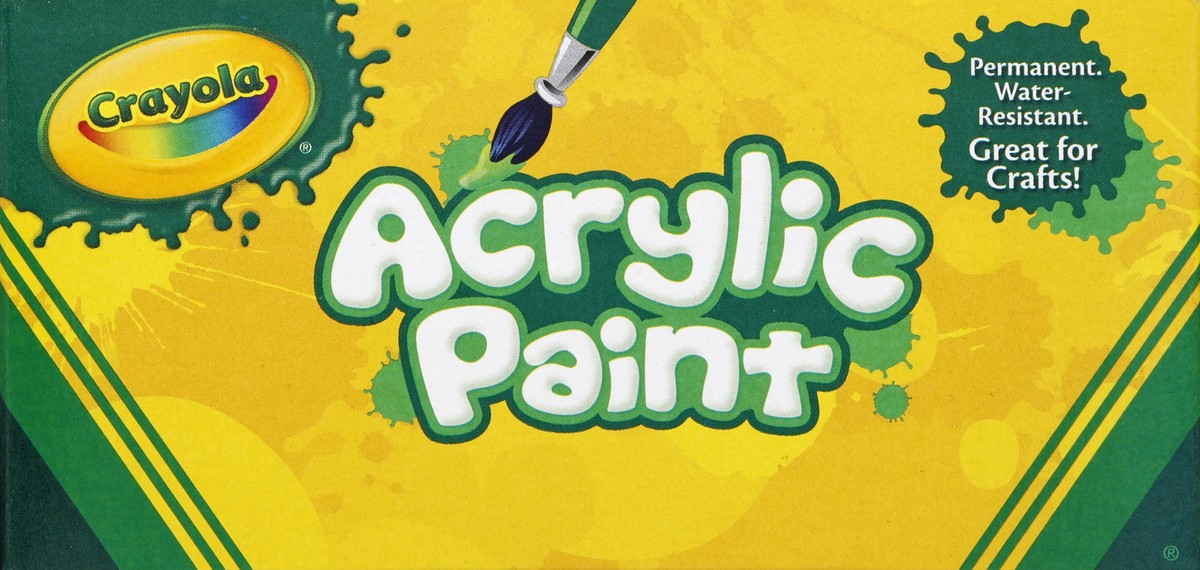 slide 3 of 5, Crayola Acrylic Paint Set, 6 ct; 2 oz