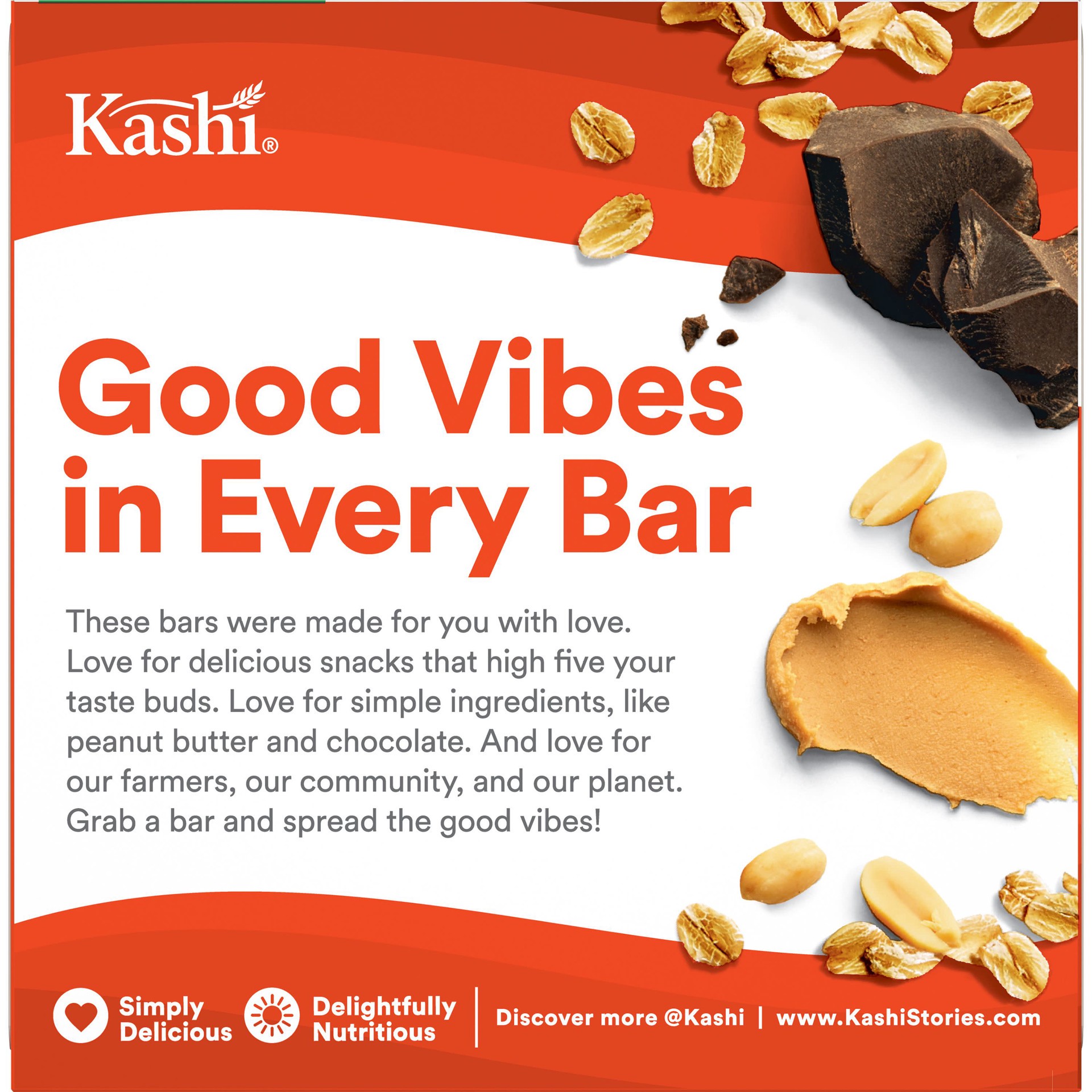 slide 4 of 5, Kashi Chewy Granola Bars, Chocolate Peanut Butter, 7.4 oz, 6 Count, 7.4 oz
