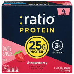 :ratio Protein Strawberry Greek Yogurt - 21.2oz/4pk