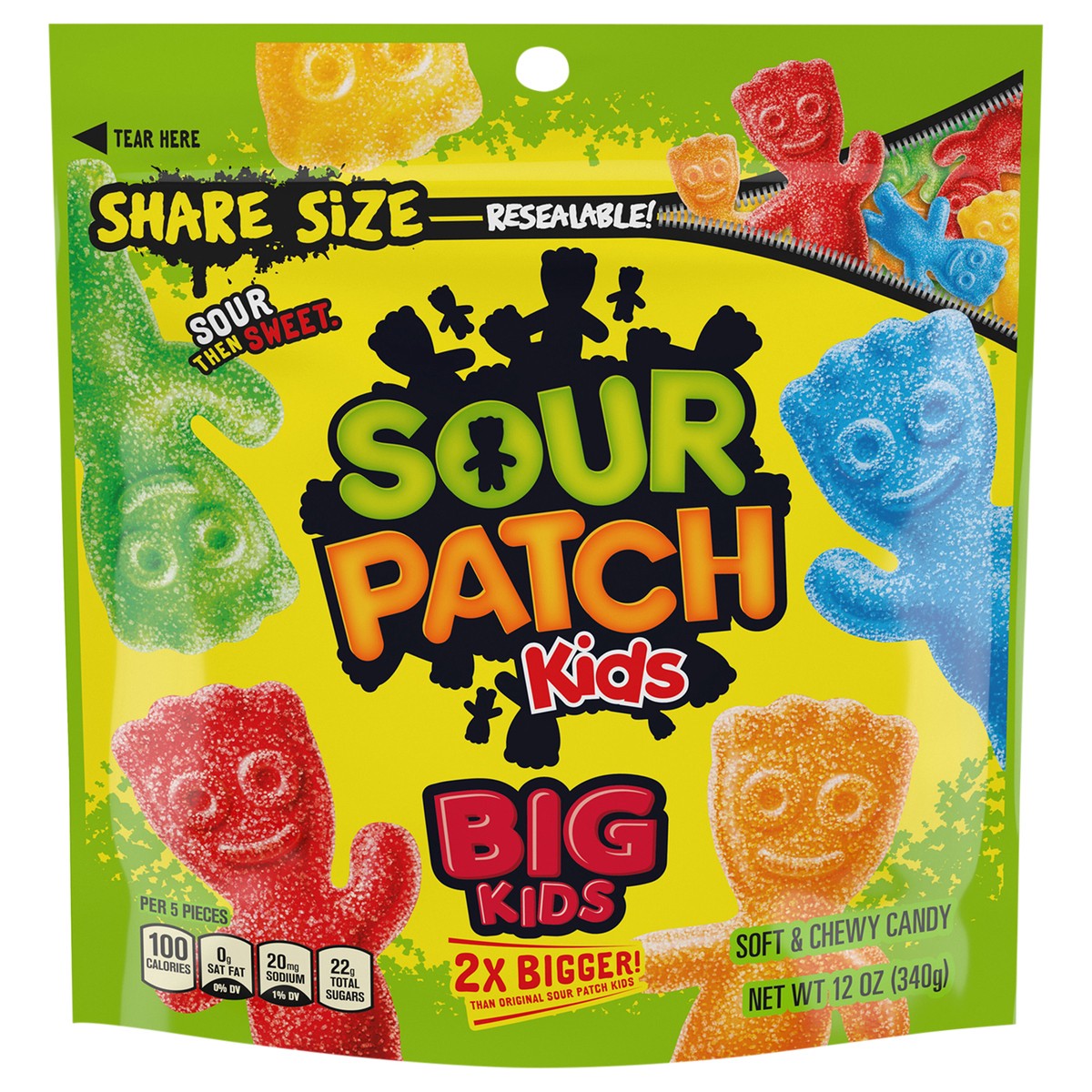 slide 2 of 4, SOUR PATCH KIDS Big Kids Soft & Chewy Candy, Share Size, 12 oz, 12 oz