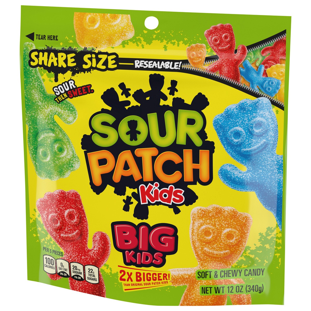slide 3 of 4, SOUR PATCH KIDS Big Kids Soft & Chewy Candy, Share Size, 12 oz, 12 oz