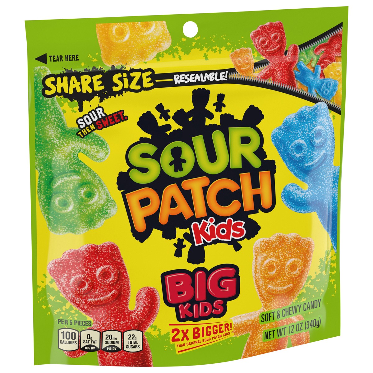 slide 4 of 4, SOUR PATCH KIDS Big Kids Soft & Chewy Candy, Share Size, 12 oz, 12 oz