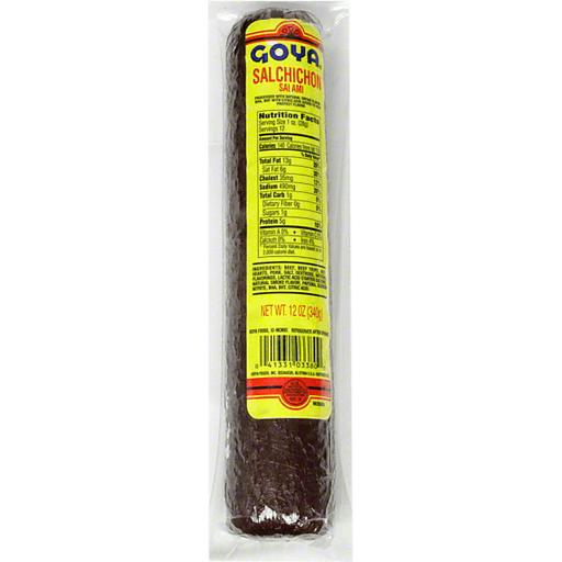 slide 1 of 1, Goya Salchichon Salami, 12 oz