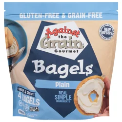 Against the Grain Gluten-Free & Grain-Free Cripsy & Chewy Plain Bagels 4 ea