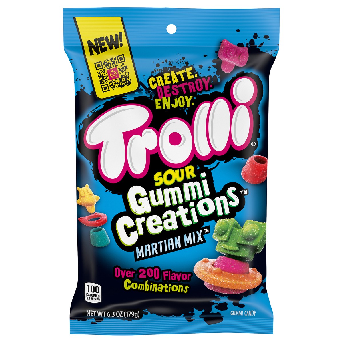 slide 1 of 11, Trolli Sour Gummi Creations Martian Mix Gummi Candy 6.3 oz 148380, 6.3 oz