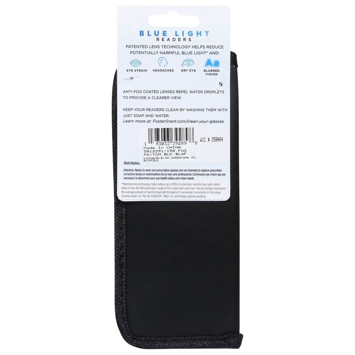 slide 4 of 12, Foster Grant Blue Light Black +1.50 Readers 1 ea, 1 ct