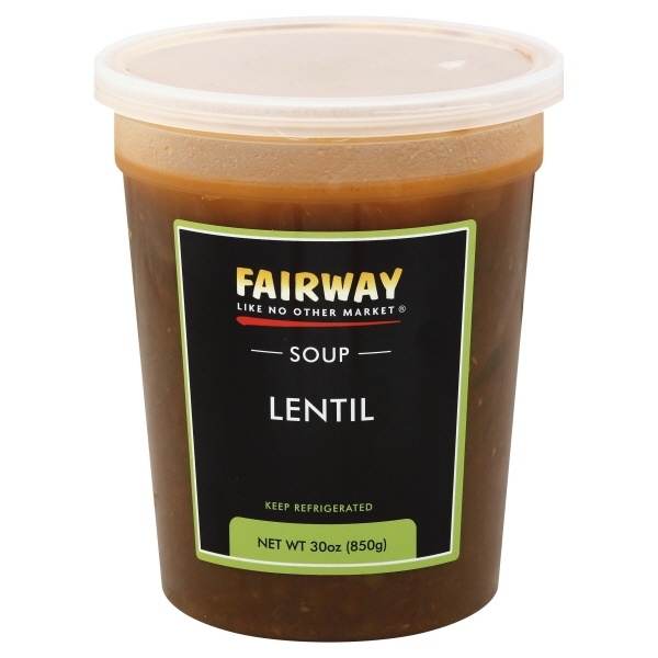 slide 1 of 1, Fairway Soup Lentil, 32 oz