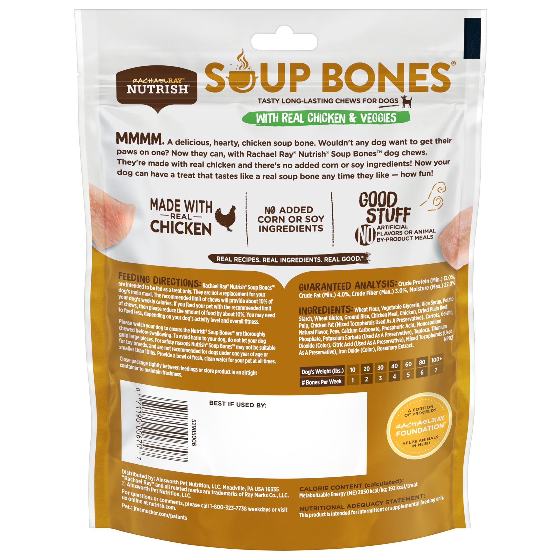 slide 3 of 9, Rachael Ray Nutrish Chicken & Vegetable Soup Bones Halloween Dental Dog Treats - 6.3oz, 6.3 oz