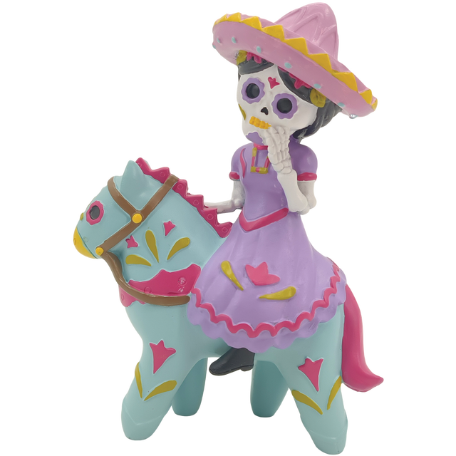 slide 1 of 1, CREATIVE HOME Day Of The Dead Skeleton On Horseback, Assorted Styles, 8 In, 1 ct