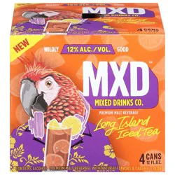 MXD Drinks Co. Premium Long Island Iced Tea Malt Beverage 4 x 12 fl oz Cans