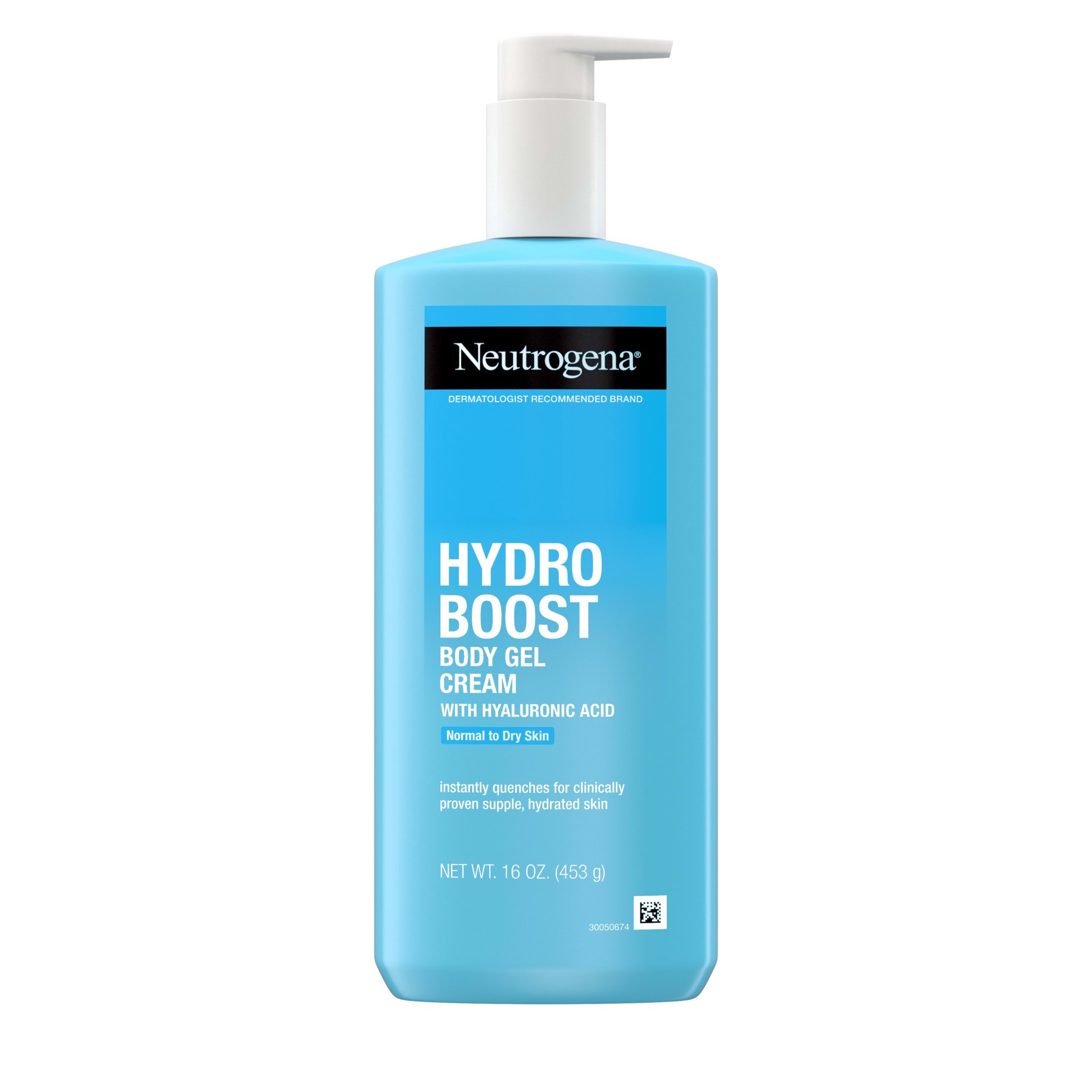 slide 1 of 9, Neutrogena Hydro Boost Body Moisturizing Gel Cream with Hyaluronic Acid, Non-Greasy & Fast Absorbing, Lightweight Hydrating Body Lotion for Normal to Dry Skin, Paraben- & Dye-Free, 16 oz, 16 oz