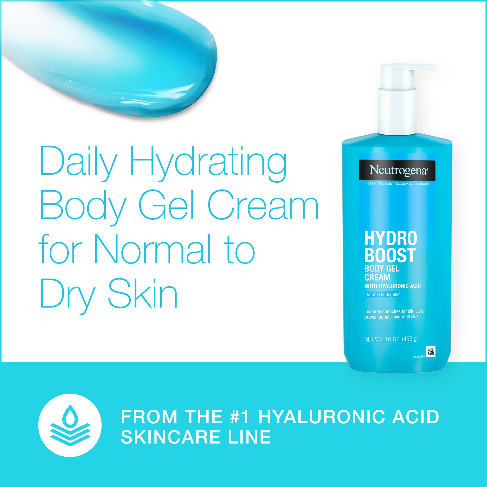 slide 8 of 9, Neutrogena Hydro Boost Hydrating Body Gel Cream with Hyaluronic Acid for Normal to Dry Skin - 16oz, 16 oz