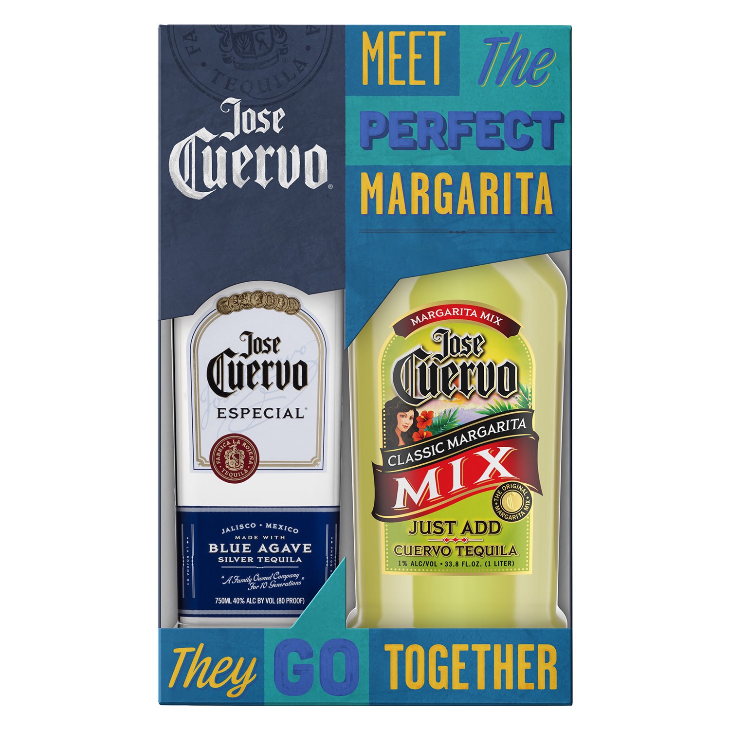 slide 1 of 9, Jose Cuervo Especial Silver Tequila with Margarita Mix 80 Proof - 750 ml, 750 ml