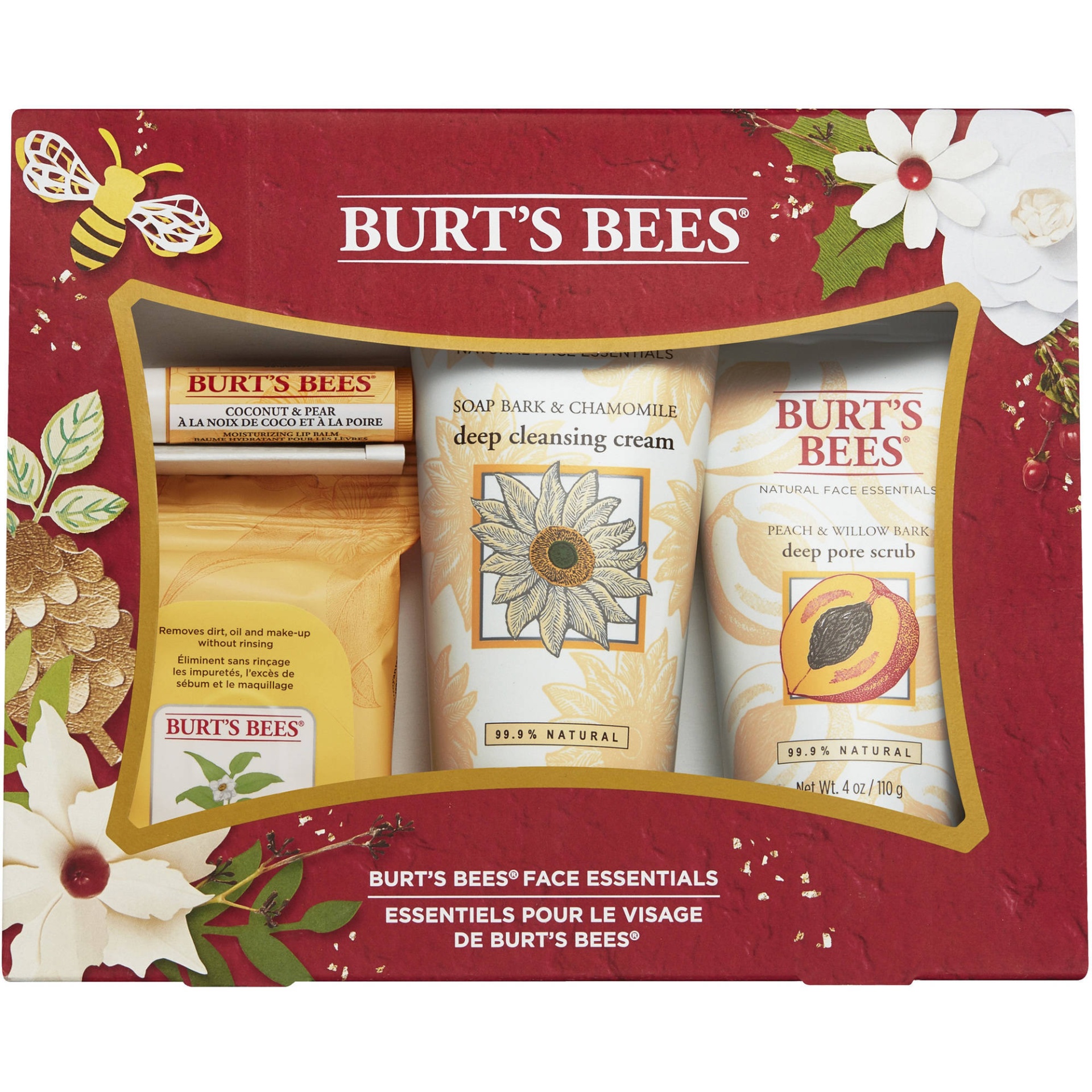 slide 1 of 1, Burt's Bees Face Essentials Holiday Gift Set, 4 ct