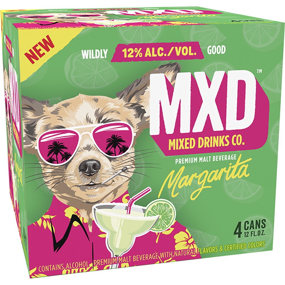 slide 1 of 1, Mxd Margarita 4 Pack Cans, 48 oz