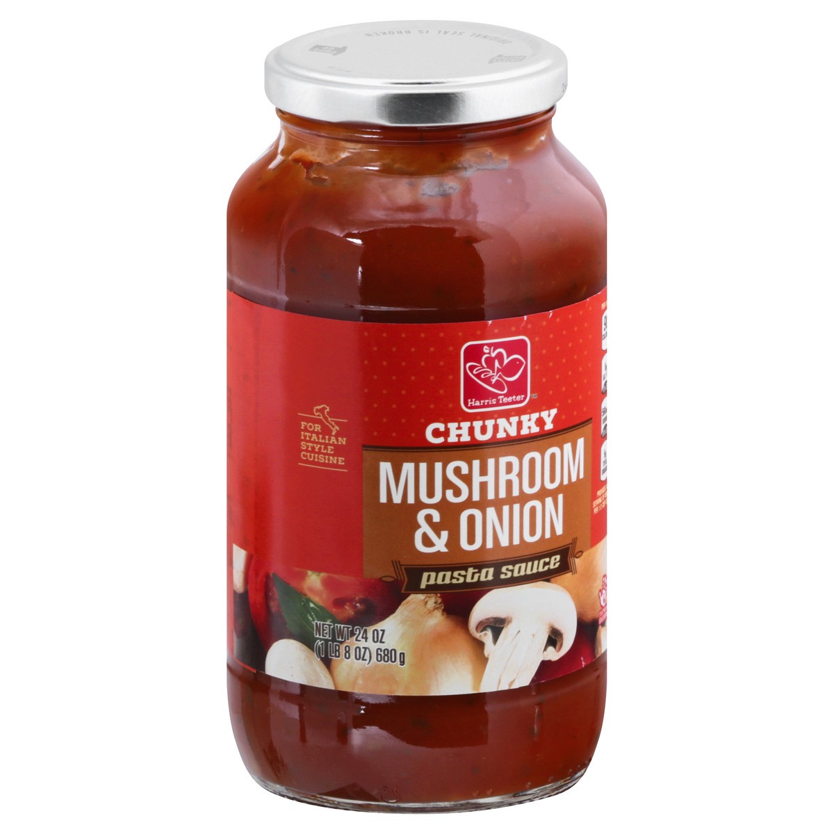 slide 9 of 10, Harris Teeter Pasta Sauce - Chunky Mushroom and Onion, 24 oz