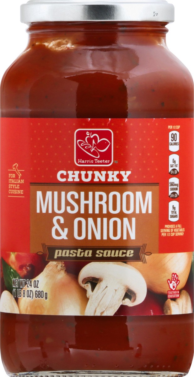 slide 10 of 10, Harris Teeter Pasta Sauce - Chunky Mushroom and Onion, 24 oz