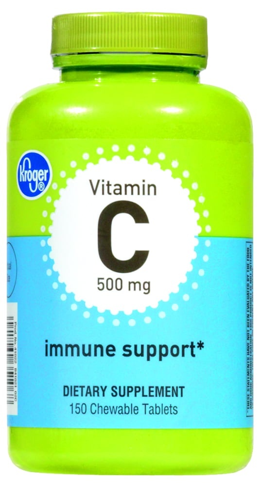 slide 1 of 1, Kroger Vitamin C 500 Mg Immune Support Chewable Tablets, 150 ct