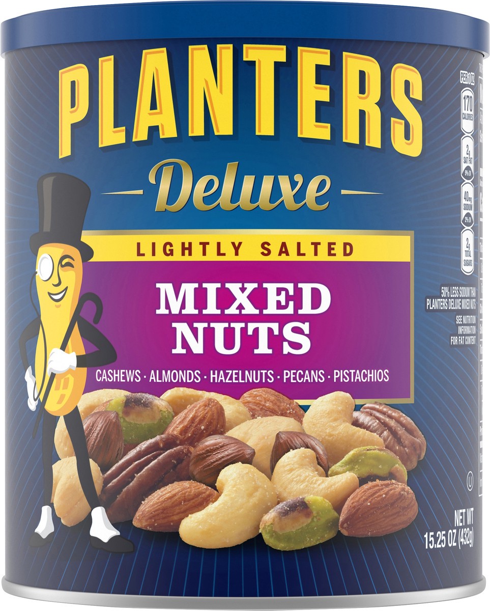 slide 1 of 46, Planters Deluxe Lightly Salted Mixed Nuts 15.25 oz, 15.25 oz