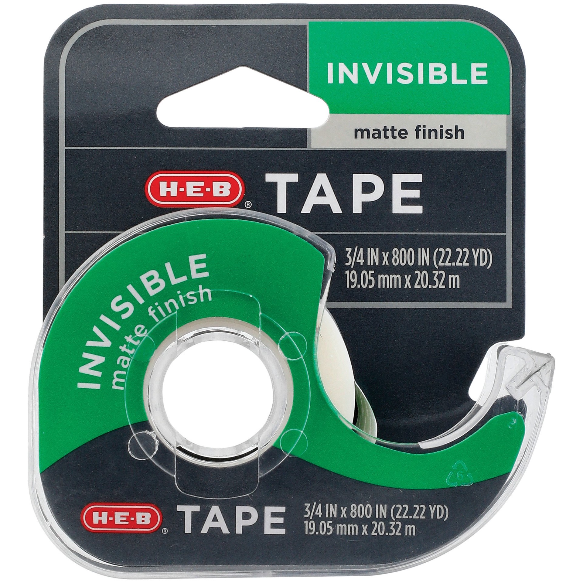slide 1 of 1, H-E-B Classic Invisible Tape - Matte Finish, 1 ct
