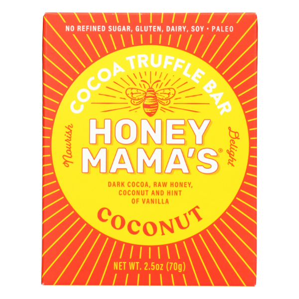 slide 1 of 1, Honey Mama's Coconut Cacao Truffle Bar 2.5Oz, 1 ct