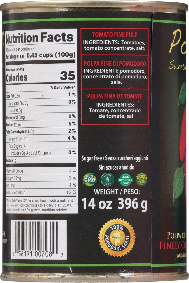 slide 8 of 9, Posardi Tom Chopped, 14 oz