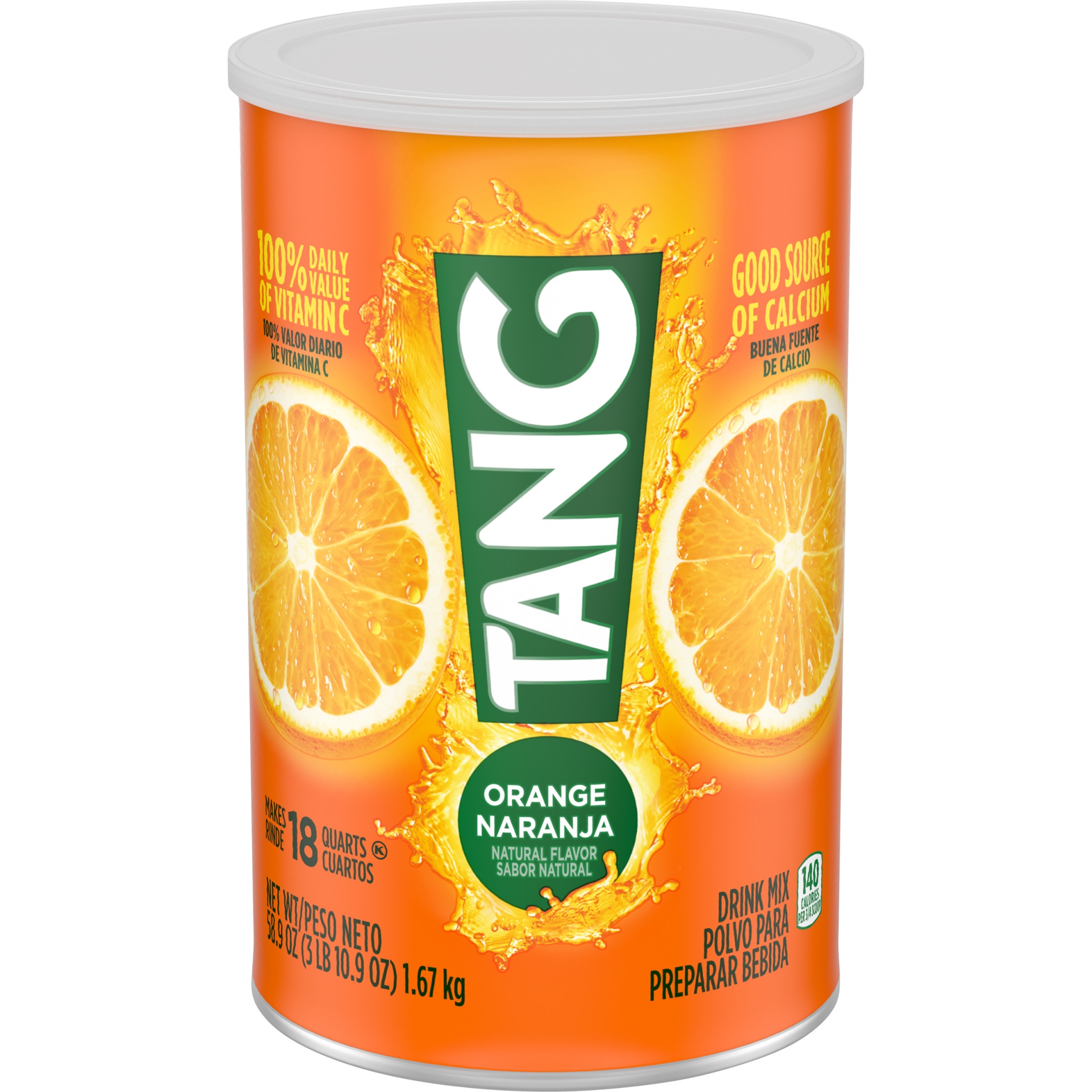 slide 1 of 2, Tang Jumbo Orange Drink Mix, 58.9 oz