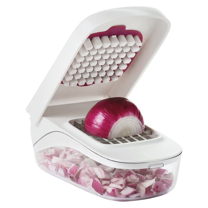 slide 3 of 7, OXO Vegetable Manual Food Chopper, 1 ct