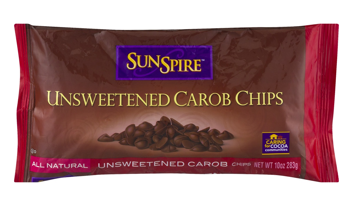 slide 1 of 1, Sunspire Unsweetened Carob Chips, 10 oz