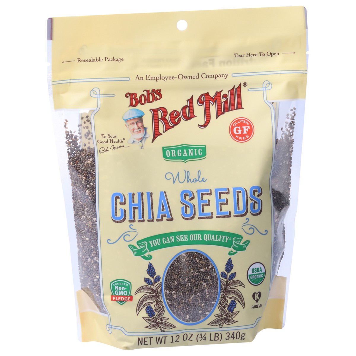 slide 2 of 9, Bob's Red Mill Organic Whole Chia Seeds 12 oz, 12 oz