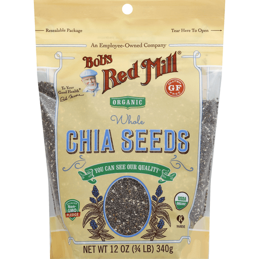 slide 2 of 2, Bob's Red Mill Organic Whole Chia Seeds, 12 oz