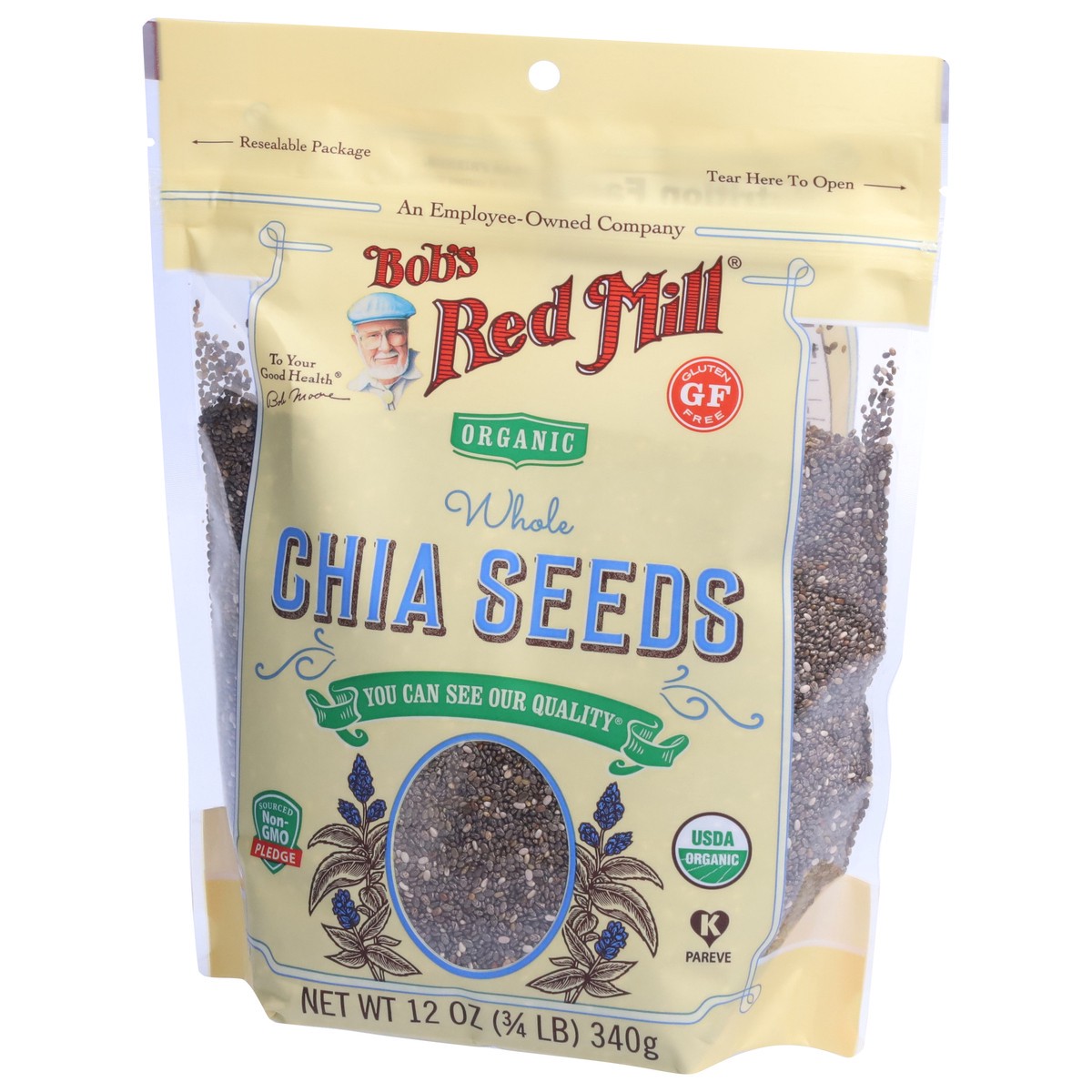 slide 7 of 9, Bob's Red Mill Organic Whole Chia Seeds 12 oz, 12 oz