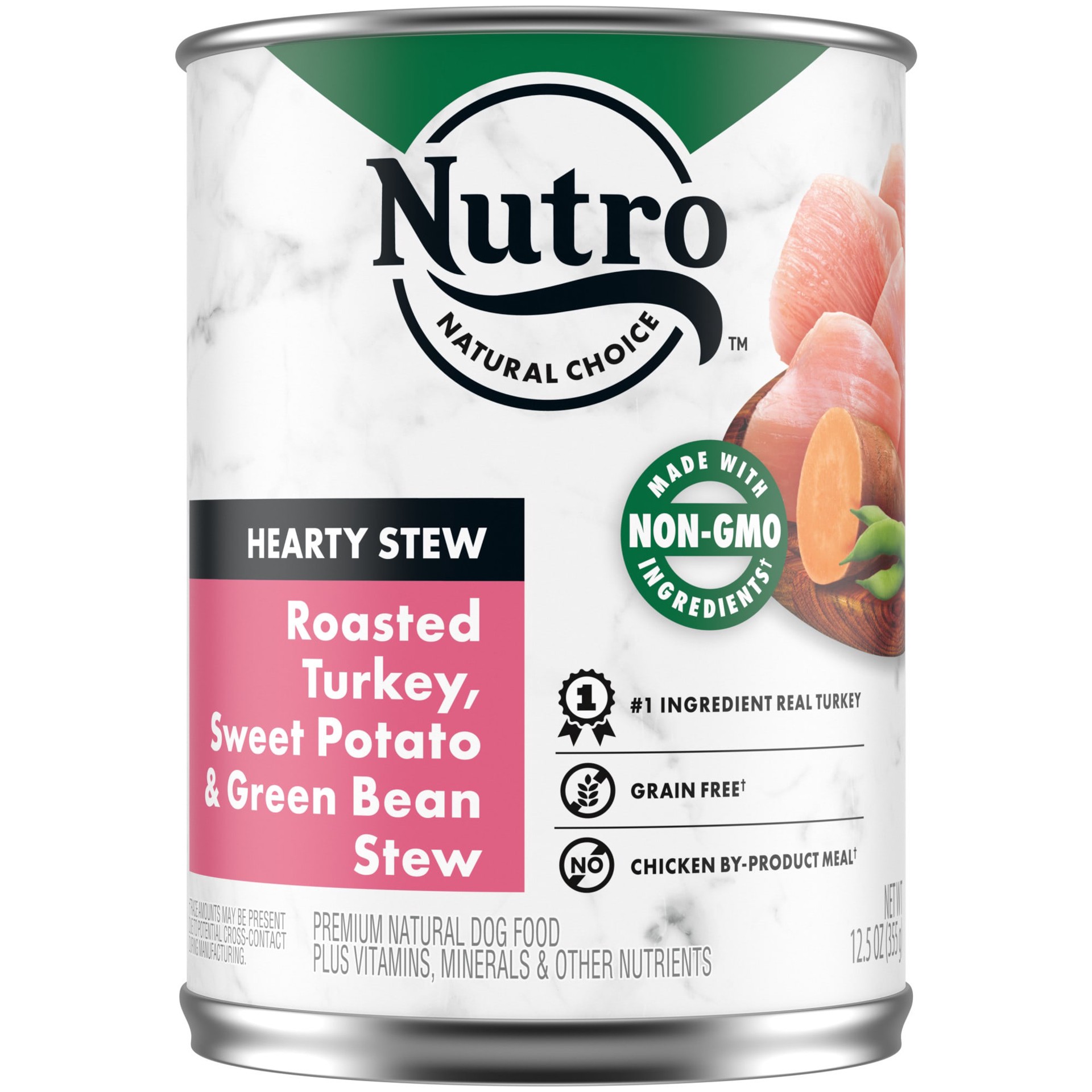 slide 1 of 4, Nutro Hearty Stew Roasted Turkey, Green Bean & Sweet Potato Stew Dog Food 12.5 oz, 12.5 oz