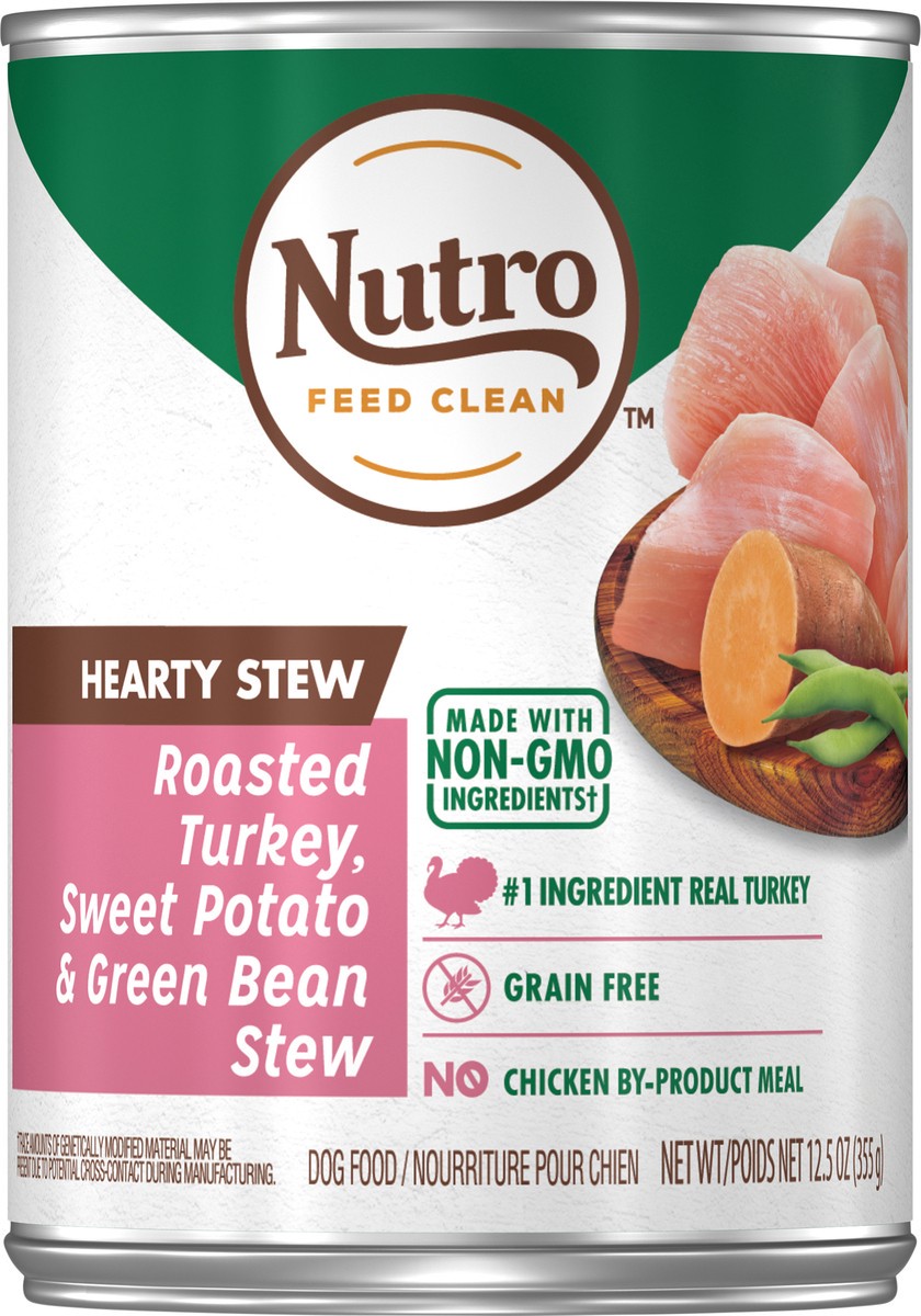 slide 1 of 4, Nutro Feed Clean Hearty Stew Roasted Turkey Sweet Potato & Green Bean Stew Dog Food 12.5 oz, 12.5 oz