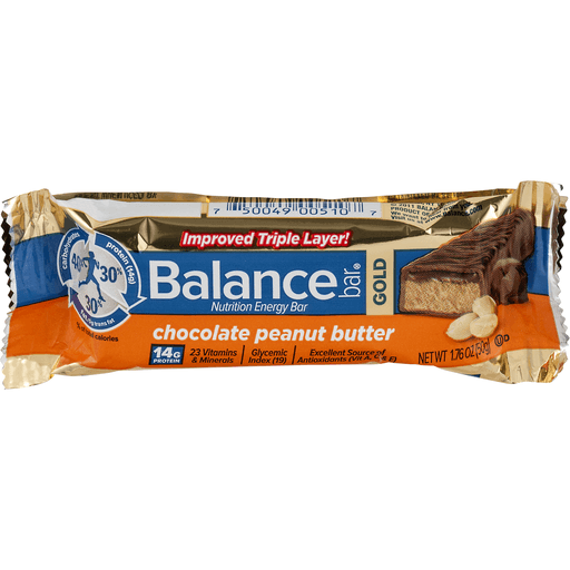 slide 3 of 8, Balance Bar Nutrition Bar, Chocolate Peanut Butter, 1.76 oz