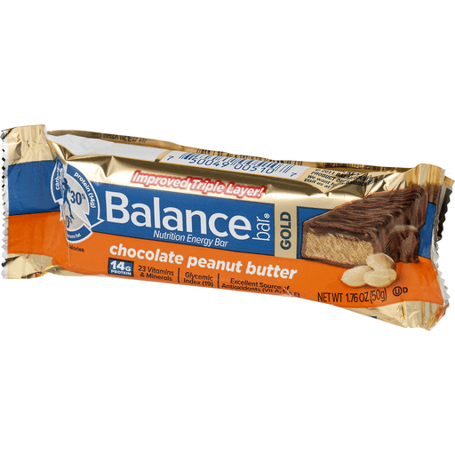 slide 4 of 8, Balance Bar Nutrition Bar, Chocolate Peanut Butter, 1.76 oz