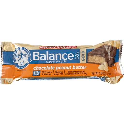 slide 8 of 8, Balance Bar Nutrition Bar, Chocolate Peanut Butter, 1.76 oz