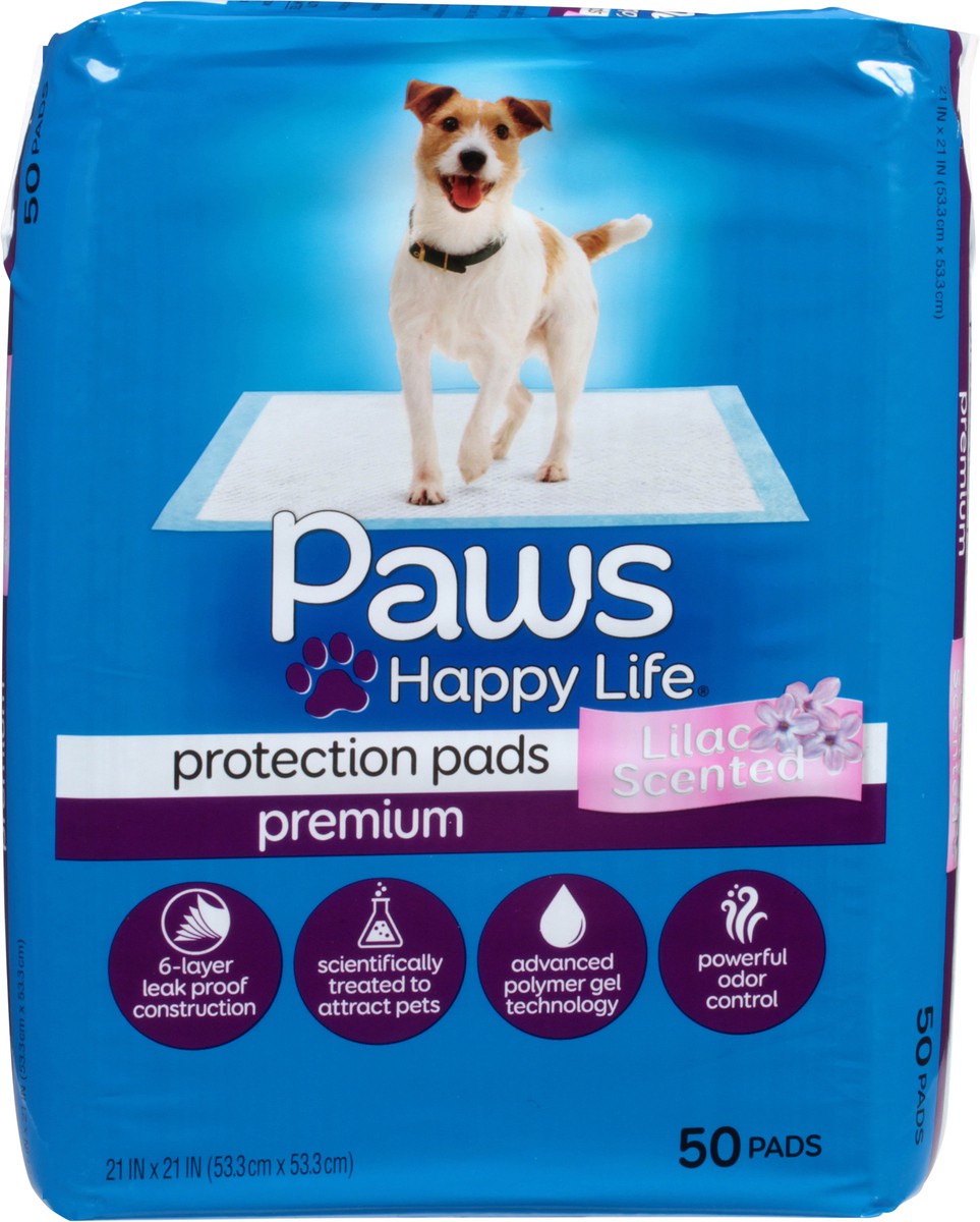 slide 6 of 9, Paws Happy Life Lilac Scented Premium Protection Pads 50 ea, 50 ct