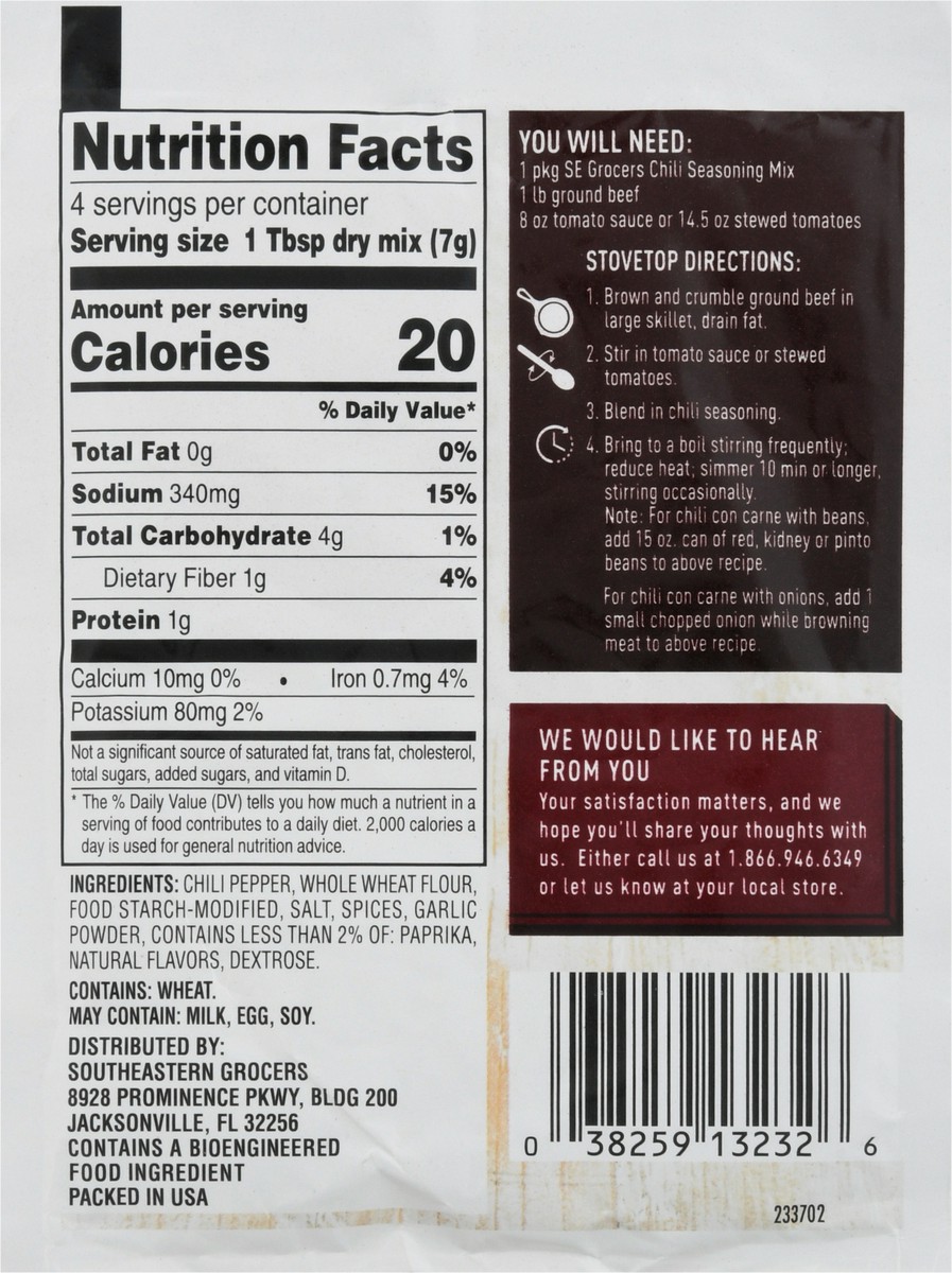 slide 6 of 14, SE Grocers Chili Seasoning Mix, 1 oz