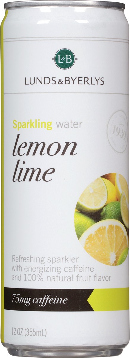 slide 2 of 9, Lunds & Byerlys Lemon Lime Sparkling Water 12 oz, 12 oz
