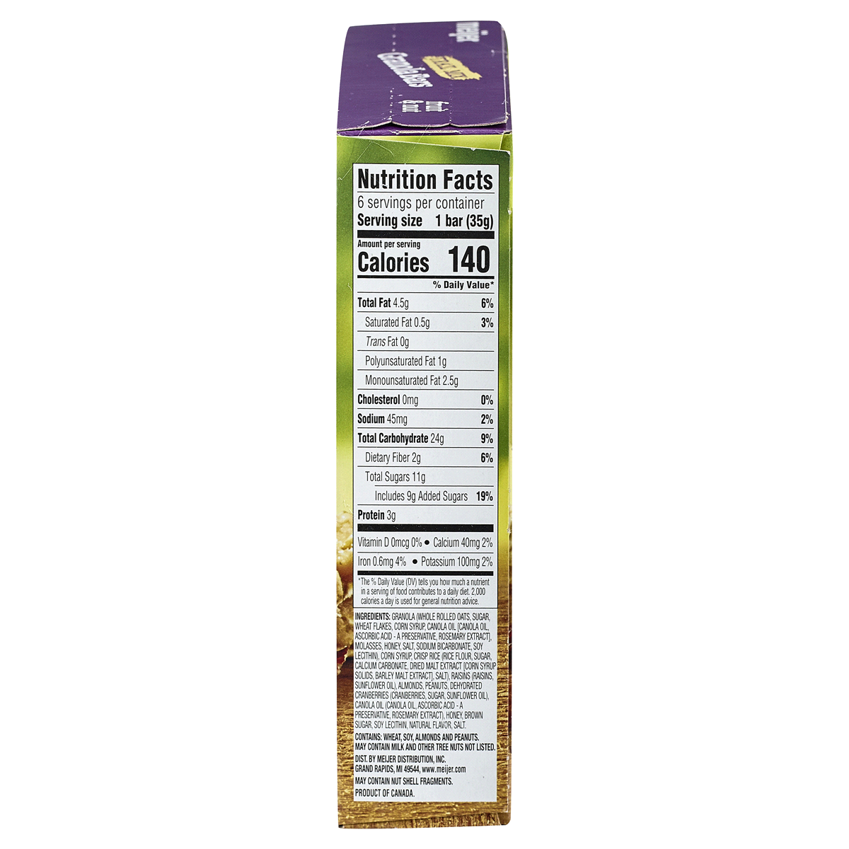 slide 5 of 5, Meijer Trail Mix Fruit & Nut Granola Bar, 6 ct; 7.4 oz